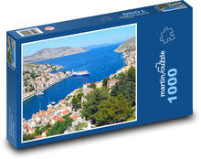 Ostrov Symi - Řecko, město  Puzzle 1000 dílků - 60 x 46 cm