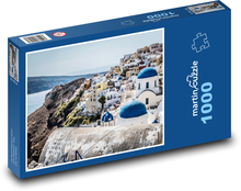 Řecko - Santorini, ostrov Puzzle 1000 dílků - 60 x 46 cm