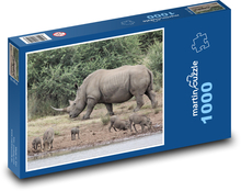 Rhino - Animal, Safari Puzzle 1000 pieces - 60 x 46 cm 