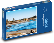 Oceán - maják, pláž Puzzle 1000 dielikov - 60 x 46 cm 