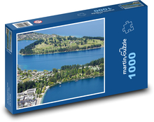 Jezero Queenstown - Nový Zéland, příroda Puzzle 1000 dílků - 60 x 46 cm
