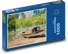 Boat - trees, nature Puzzle 1000 pieces - 60 x 46 cm 