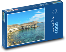 Cape Greco - Kypr, pobřeží Puzzle 1000 dílků - 60 x 46 cm