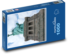 Socha slobody - západ slnka, New York City Puzzle 1000 dielikov - 60 x 46 cm 