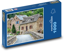 Altes Dorf - Haus, Bau Puzzle 1000 Teile - 60 x 46 cm