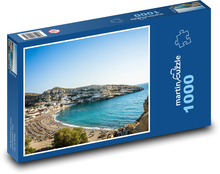 Řecko - Kréta, pláž Puzzle 1000 dílků - 60 x 46 cm