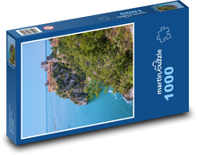 Hrad - ostrov, moře Puzzle 1000 dílků - 60 x 46 cm