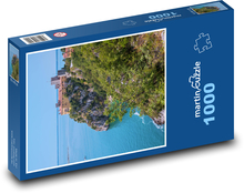 Burg - Insel, Meer Puzzle 1000 Teile - 60 x 46 cm