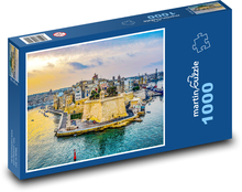 Malta - port, wyspa Puzzle 1000 elementów - 60x46 cm