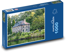 Najstaršia kamenná budova - Nový Zéland, dom Puzzle 1000 dielikov - 60 x 46 cm 