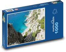 Capri - Itálie, Středozemní moře Puzzle 1000 dílků - 60 x 46 cm