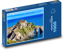 Spanien - Rock, Gaztelugatxee Puzzle 1000 Teile - 60 x 46 cm