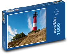 Ostrov Sylt - maják, Hörnum Puzzle 1000 dielikov - 60 x 46 cm 