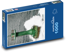 Latarnia morska - ocean, fale Puzzle 1000 elementów - 60x46 cm