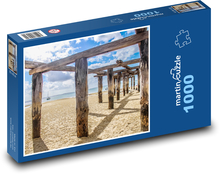 Pláž - prístavisko, pobrežie Puzzle 1000 dielikov - 60 x 46 cm 