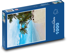 Beach - palm trees, sea Puzzle 1000 pieces - 60 x 46 cm
