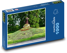 Peacock - bird, flowers Puzzle 1000 pieces - 60 x 46 cm 