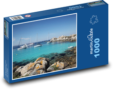 Korsika - Boote, Insel Lavezia Puzzle 1000 Teile - 60 x 46 cm