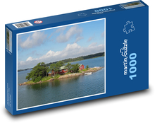 Dům na ostrově - voda, bydlení Puzzle 1000 dílků - 60 x 46 cm