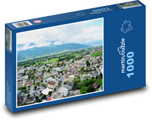 Lichtenštejnsko - město, Evropa Puzzle 1000 - 60x46 cm