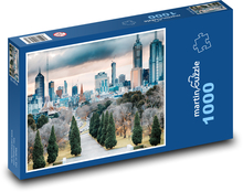 Melbourne - drapacze chmur, Australia Puzzle 1000 elementów - 60x46 cm