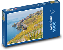 Genfersee - Schweiz, Stadt Puzzle 1000 Teile - 60 x 46 cm