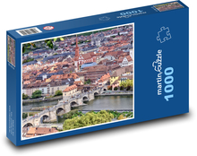 Würzburg - Německo, město  Puzzle 1000 dílků - 60 x 46 cm