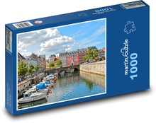 Kodaň - Dánsko, lodě Puzzle 1000 dílků - 60 x 46 cm