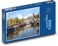 Voda - lodě, příroda Puzzle 1000 dílků - 60 x 46 cm