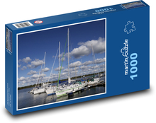 Statki - morze, niebo Puzzle 1000 elementów - 60x46 cm