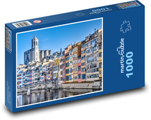 Girona - Španělsko, řeka Puzzle 1000 dílků - 60 x 46 cm