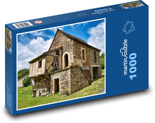 Kamenný dům - stavba, venkov Puzzle 1000 dílků - 60 x 46 cm