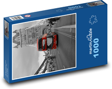 Londýn - bus, Anglicko Puzzle 1000 dielikov - 60 x 46 cm 