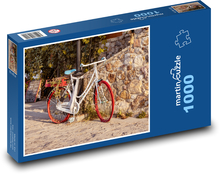 Fahrrad mit roten Rädern Puzzle 1000 Teile - 60 x 46 cm