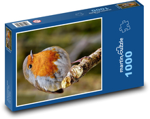 Červenka - ptak na gałęzi Puzzle 1000 elementów - 60x46 cm