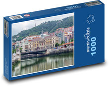 Město Bilbao - Španělsko, most Puzzle 1000 dílků - 60 x 46 cm