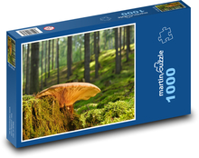 Huby na pni - les, príroda Puzzle 1000 dielikov - 60 x 46 cm