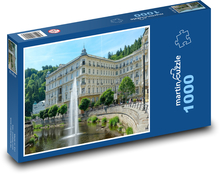 Karlovy Vary - fontanna wodna Puzzle 1000 elementów - 60x46 cm