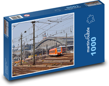 Bahnhof - Lokomotive Puzzle 1000 Teile - 60 x 46 cm