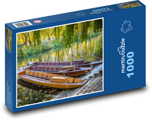 Boats - boats on the river Puzzle 1000 pieces - 60 x 46 cm