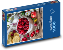 Maliny - letné ovocie Puzzle 1000 dielikov - 60 x 46 cm 