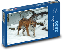 Sibirischer Tiger im Schnee Puzzle 2000 Teile - 90 x 60 cm