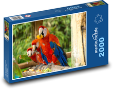 Rote Papageien zum Mittagessen Puzzle 2000 Teile - 90 x 60 cm