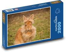 Chlpatý hnedý králik Puzzle 2000 dielikov - 90 x 60 cm