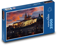 Zamek w Pradze o zachodzie słońca Puzzle 2000 elementów - 90x60 cm