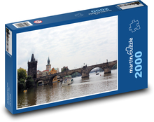 Karlov most a rieka Vltava Puzzle 2000 dielikov - 90 x 60 cm