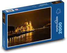 noc Budapeszt nad Dunajem Puzzle 2000 elementów - 90x60 cm