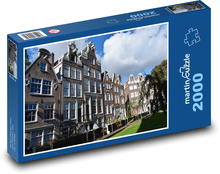 Amsterdam - tradiční holandské domy Puzzle 2000 dílků - 90 x 60 cm