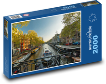 Bootsfahrt durch Amsterdam Puzzle 2000 Teile - 90 x 60 cm