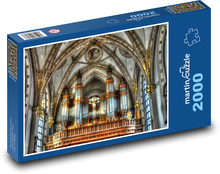 Interiér kostela s varhanami Puzzle 2000 dílků - 90 x 60 cm